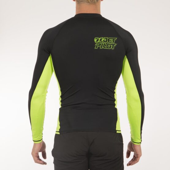 JP Corp Mens Rashie Black/Green S15503 - Image 2
