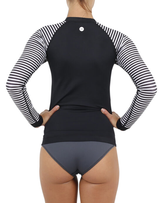 Pro Series Ladies Long Sleeve Rashguard Black/White S18513 - Image 3