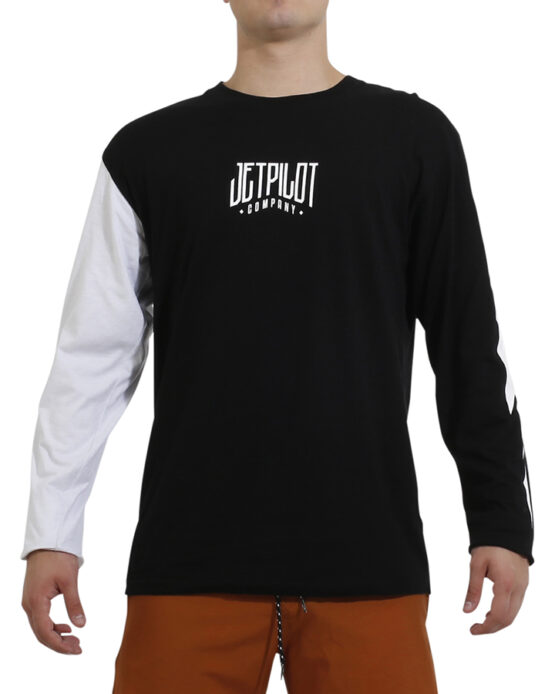 Rollout Long Sleeve Mens Tee Black/White S18687 - Image 2