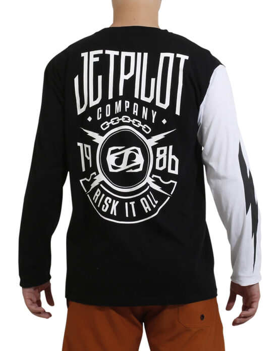 Rollout Long Sleeve Mens Tee Black/White S18687