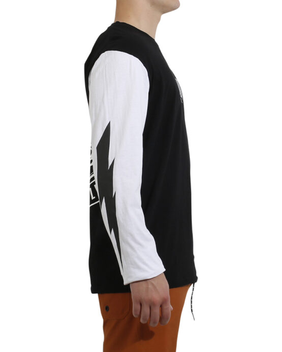 Rollout Long Sleeve Mens Tee Black/White S18687 - Image 3