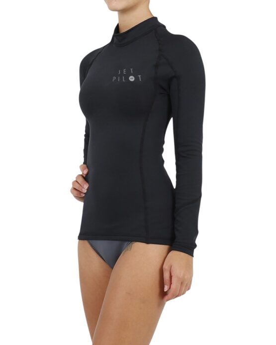 Allure Long Sleeve Therma Fleece Rashguard Black S19558 - Image 2