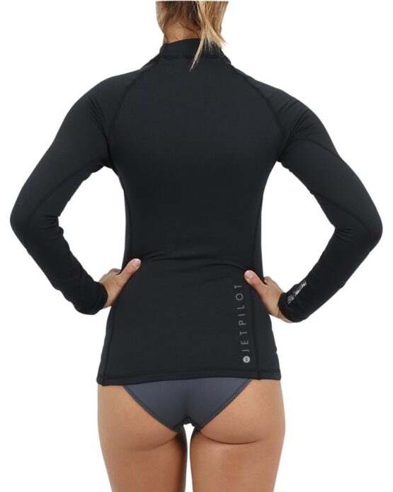Allure Long Sleeve Therma Fleece Rashguard Black S19558 - Image 3